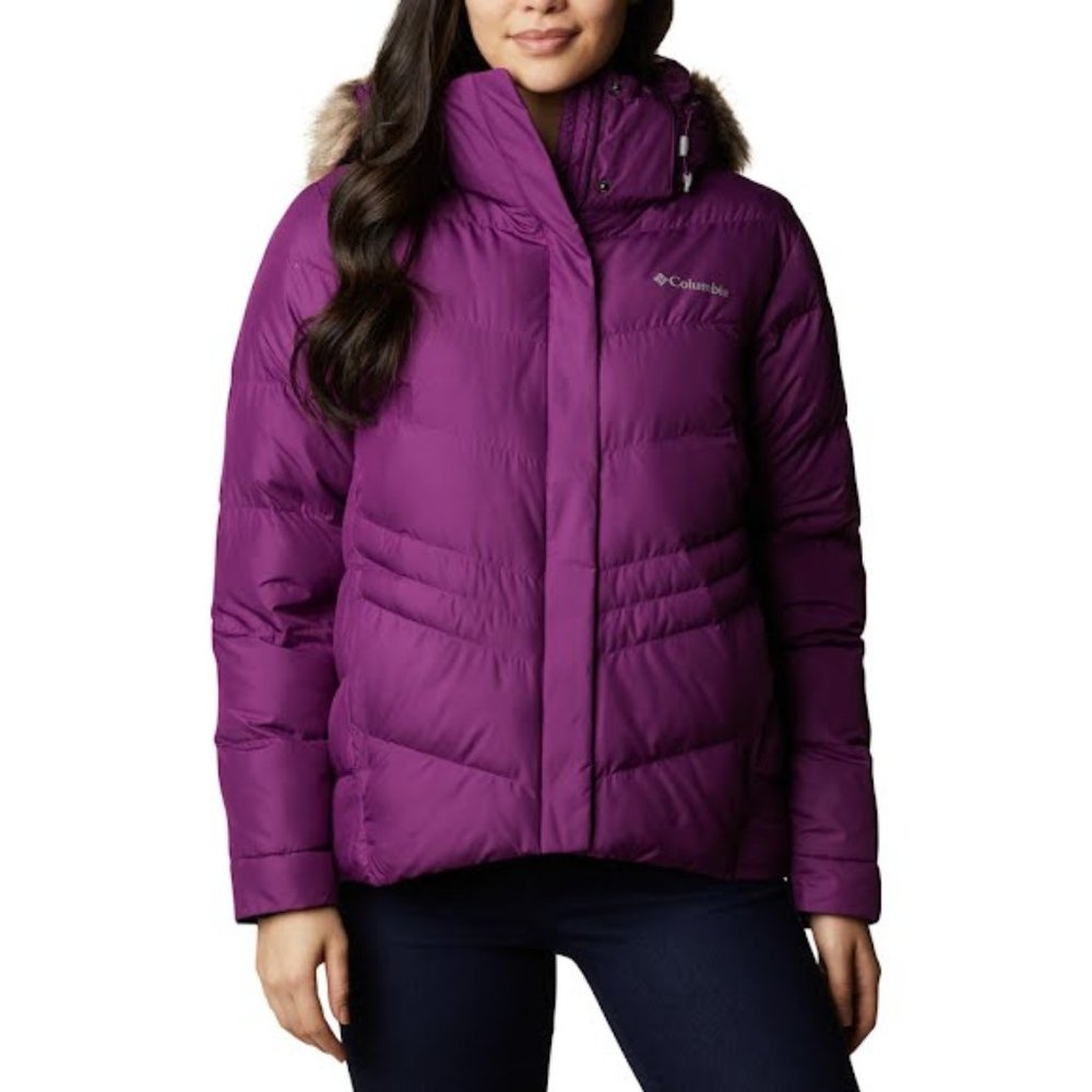 Columbia Women's Peak to Park Insulated Puffer Down Jacket Fur Hood
